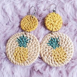 🍍Pineapple Wicker Earrings